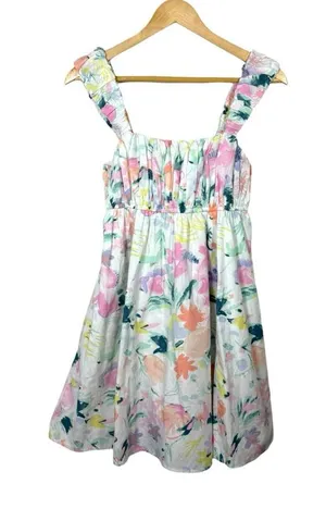 Abercrombie x The Trevor Project Floral Mini Dress Puff Strap Pride M thumbnail 1