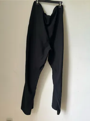 H&M Women’s Black Pull On Pants Size Large L Elastic Waist Drawstring Viscose thumbnail 2