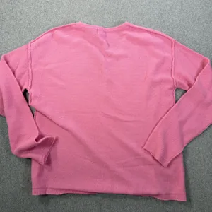 Easel Los Angeles Women's Medium Pink Henley V-Neck Long Sleeve Sweater Knit thumbnail 11