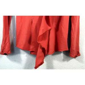 Free People We The Free Ebb & Flow Asymmetrical Zip Ruffle Sweater Size M Y2K thumbnail 5