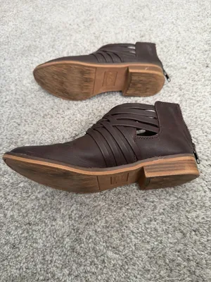 Rocket Dog Brown Criss-Cross Strappy Ankle Booties Size 7 thumbnail 6