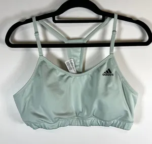 Adidas Womens Mint Green Racerback Sports Bra Climalite‎ XL athletic workout thumbnail 1