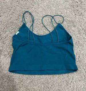 Ribbed Crop Top Blue thumbnail 3