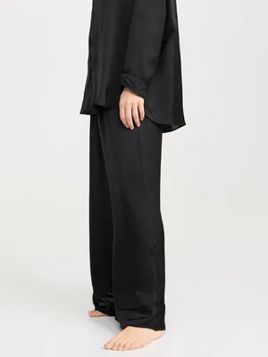 Free People Dreamy Days PJ Pants Solid Black thumbnail 4