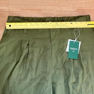 NWT Halara High Waisted Wide Leg Flowy Solid Palazzo Casual Linen-Feel Pants XL thumbnail 9