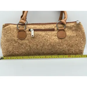 Primeware Cork Insulated Wine Bag Purse Carrier Zipper Close with Corkscrew thumbnail 11