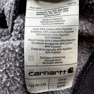 Carhartt Hoodie Relaxed Fit Heavyweight Sweatshirt Spellout Blackberry Purple S thumbnail 4