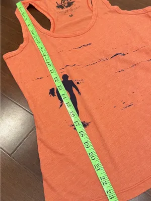 Land of Apparel Orange Surf Tank Top size medium thumbnail 5