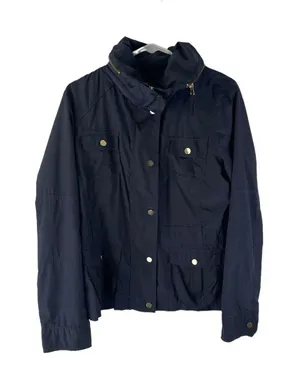 Zara Women's Size‎ XL Navy Blue Lightweight Parka Coat Jacket thumbnail 1