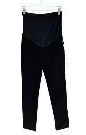 NWT Women’s Full Panel Maternity Leggings in Black Size Small thumbnail 1