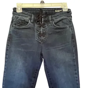 BlankNYC Skinny Lace UP Fly Womens Jeans Size 26 Tie Closure Y2K Grunge thumbnail 2