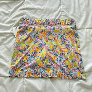 NWT Stella Parker UPF 50 Skort Skirt Blue Floral Paisley Medium Tennos Golf thumbnail 8