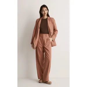 Madewell The Neale Straight-Leg Pant Drapeweave Dried Rose 6 EUC Wide Fit thumbnail 3