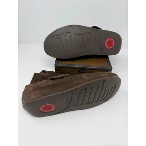 FitFlop Mukluk Short Suede Boots Brown Buckle Microwobbleboard 159-030 Womens 10 thumbnail 4