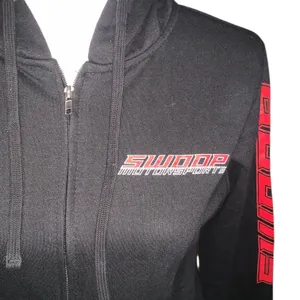 Independent Trading Company Swoop Motorsports Black Zip-Up Hoodie Sweatshirt Unisex XS thumbnail 2