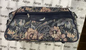 Vintage Jaguar Floral Tapestry Travel Bag Duffel Carry-on thumbnail 1