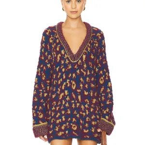 FREE PEOPLE Little Animal Oversized‎ Pullover Sweater Medium thumbnail 2