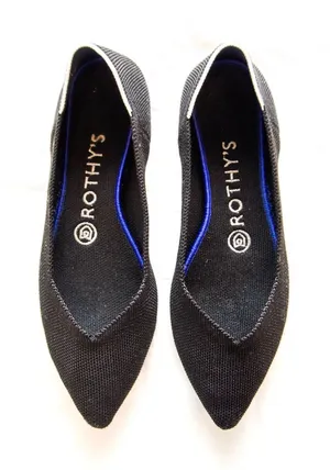 Rothy’s The Point II Pointed Toe Flats (Sz W6) Dark Gray thumbnail 1