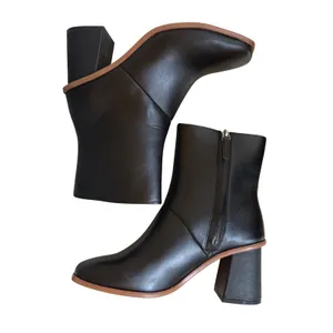 Time and Tru Ankle Boots Black Square Toe Block‎ Heel Women Size 9 thumbnail 4