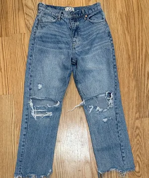 We the free Distressed Blue Denim Jeans thumbnail 1
