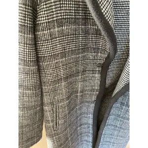 Bernardo Plaid | Houndstooth Wool Trench Coat Womens M thumbnail 2