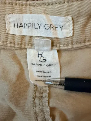 Happily Grey Carpenter Wide-Leg Pants | Size 3/26 | Tan thumbnail 7