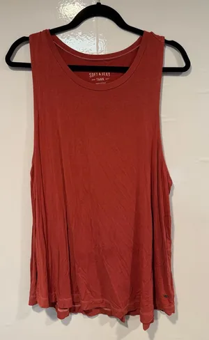 American Eagle soft and sexy Rust Red Tank Top thumbnail 1