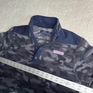 Women's Vineyard Vines Small Shep Shirt Fleece 1/4‎ Snap Button Camo thumbnail 4
