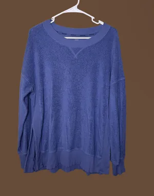 Aerie Oversized Crewneck Pullover Sweatshirt thumbnail 1