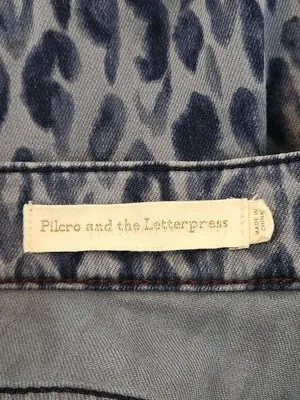 Pilcro Blue Leopard Print Mid-Rise Skinny Jeans Size 32/Size 14 thumbnail 12