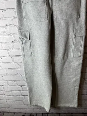 Womens TNA sweat fleece gray Cargo Sweatpants - Comfortable Everyday Joggers thumbnail 5