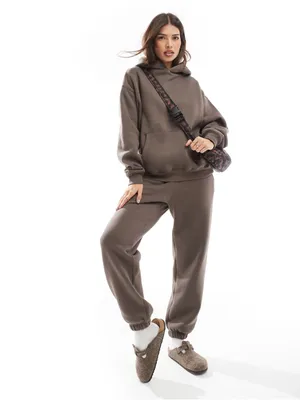 Cotton On Women's Hoodie Sweatshirt in dark truffle thumbnail 6