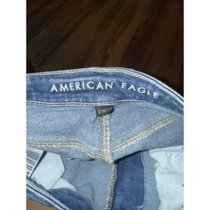 American Eagle Mom Jeans Women's Sz 0 Long Distressed‎ Stretch thumbnail 3