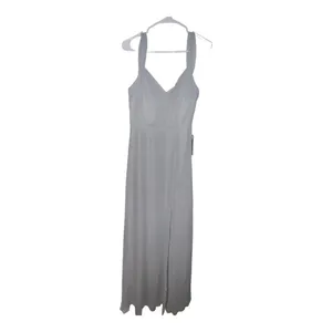 NWT Birdy Grey Devin Chiffon Convertible Maxi Dress Dove‎ Gray Women’s Size Med thumbnail 3