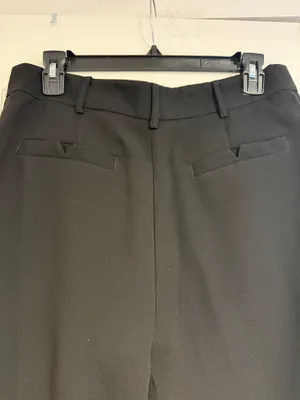 Anthropologie Sasha Button Fly Pockets High Rise Black Taper Women's Pants US 4 thumbnail 8