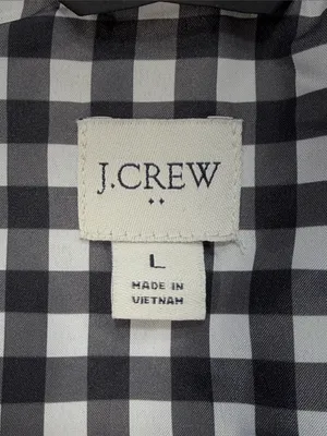 J. Crew Factory Quilted Black Zip Up Puffer Vest with Snap Pockets Size Large thumbnail 8