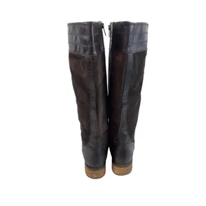 Timberland Knee High Brown Mixed Leather Boots Womens US Sz 7 Zip Casual Winter thumbnail 5