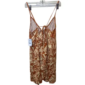 NWT Roxy Ray Of Sunshine Cover Up Beach Sundress Dress Rust Multi Medium thumbnail 6