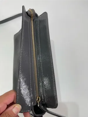 Kate Spade New York Gray Small Leather Crossbody Bag Outside Pocket Coquette thumbnail 9