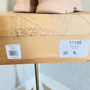 FREE‎ PEOPLE Camp Out Canvas Combat Boot, Natural, Tan/Pink, Size 8, NWT thumbnail 9