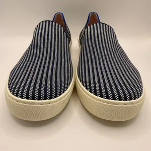 Rothys The Sneaker Navy Stripe Slip On Knit Shoes Womens‎ 10.5 Washable NEW thumbnail 2