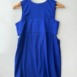 Alexander Wang Blue Sleeveless Cutout Silk Crepe Mini‎ Dress Size 2 thumbnail 2