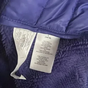 Free Country Women's Fleece Quilted Hybrid Vest Grey Purple Large thumbnail 6