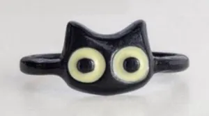 Cartoon Black Cat Ring 🐾 Purrfect for cat lovers 🐈‍⬛ thumbnail 1