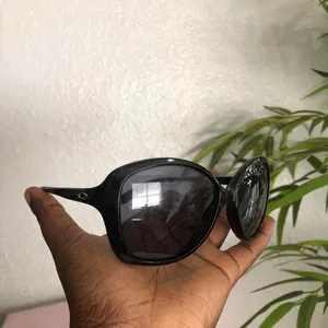 Oakley Black Wrap Around Oversize Round Women Sunglasses Made in USA Gothic Streetwear thumbnail 3
