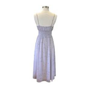 Aritzia Wilfred Genoa Midi Dress In Lilac Floral With Slit Leg thumbnail 6