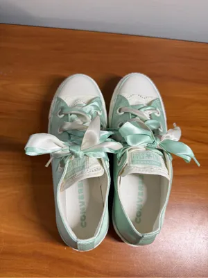 Converse Chuck Taylor All Star Lift Matte Satin lace Ribbon Sneaker Canvas Mint thumbnail 5
