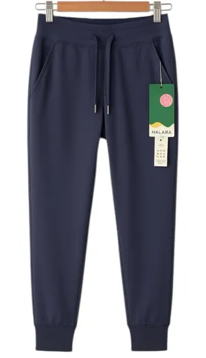 HALARA - NWT Play It My Way Ribbed Track Pants Blue Sz M thumbnail 1