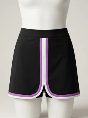 Lady Hagen Tulip Hem Golf Tennis Skort Purple White Stripe Athletic Mini Size 2 thumbnail 1