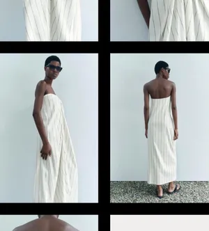 ZARA Knotted Striped Dress thumbnail 2
